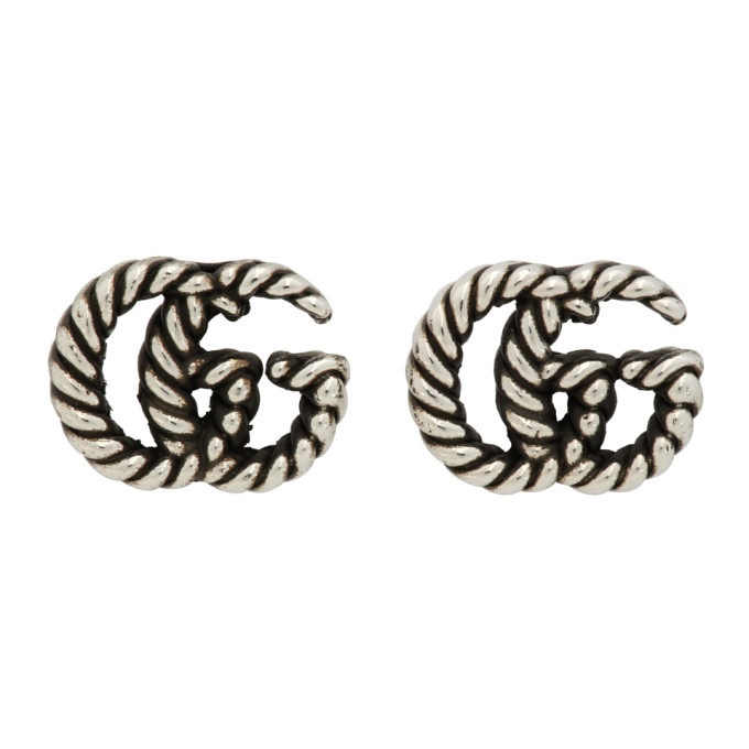 Photo: Gucci Silver GG Marmont Chain Earrings
