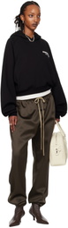 Fear of God ESSENTIALS Black Fleece Cropped Hoodie