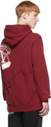 Undercoverism Burgundy Cotton Hoodie