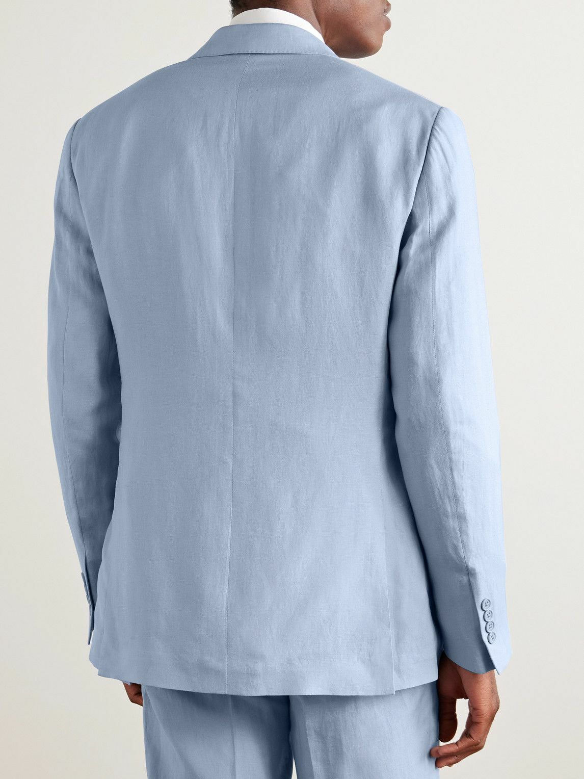 Ralph Lauren Purple label - Slim-Fit Silk and Linen-Blend Suit Jacket - Blue