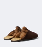 Sabah Shearling-lined suede mules