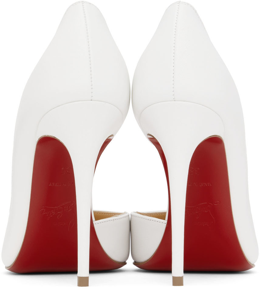 Red bottom sale white heels