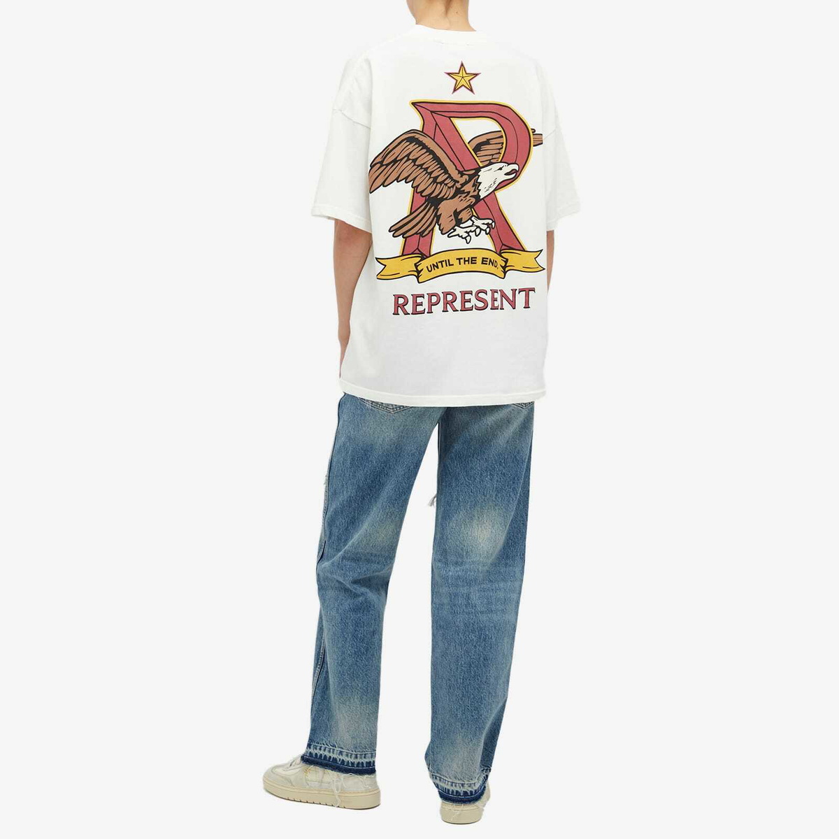 END. x Represent Eagles T-Shirt in Flat White