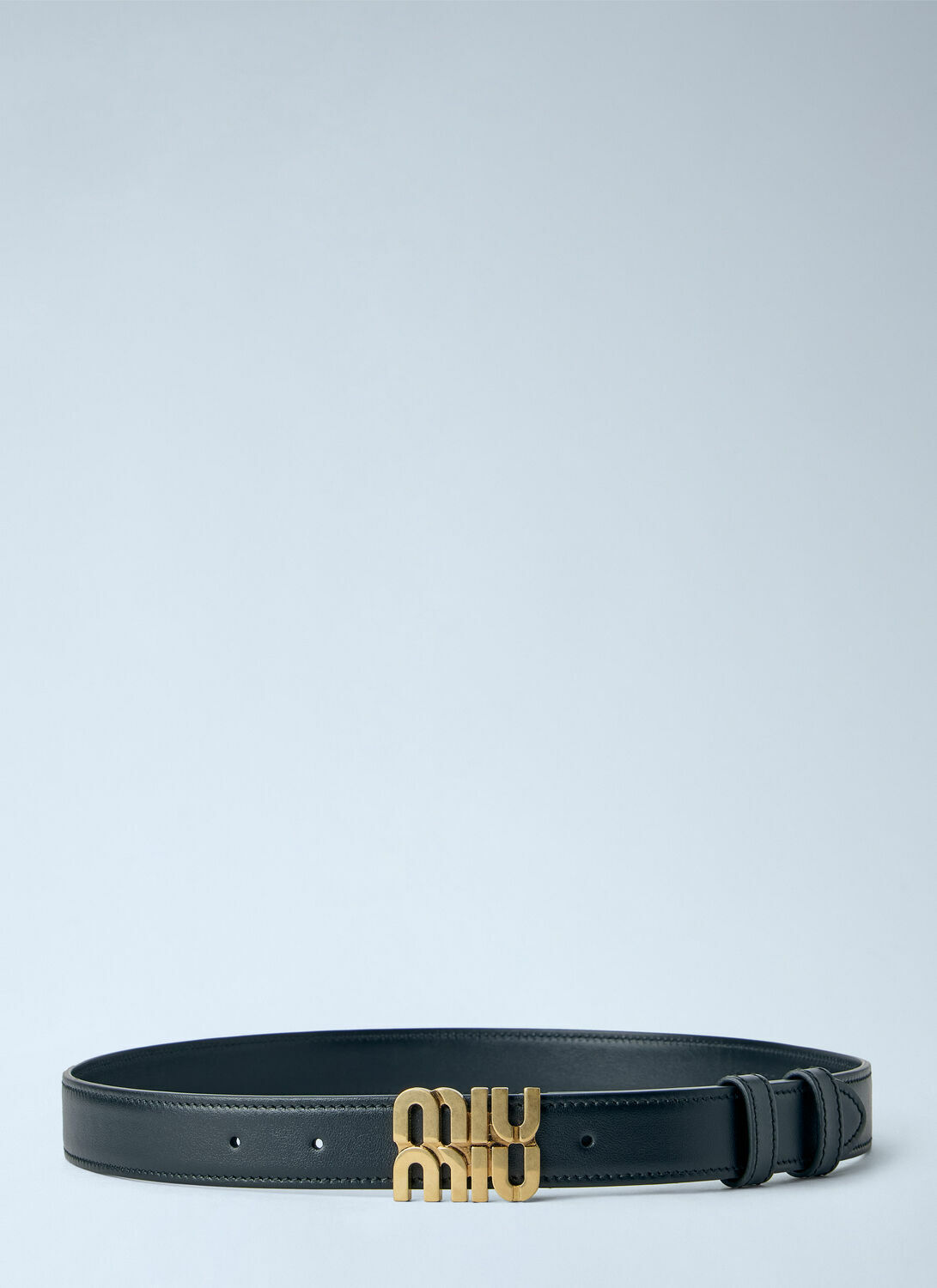 Miu Miu Logo Buckle Leather Belt