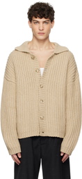 COMMAS Beige Fisherman Rib Cardigan
