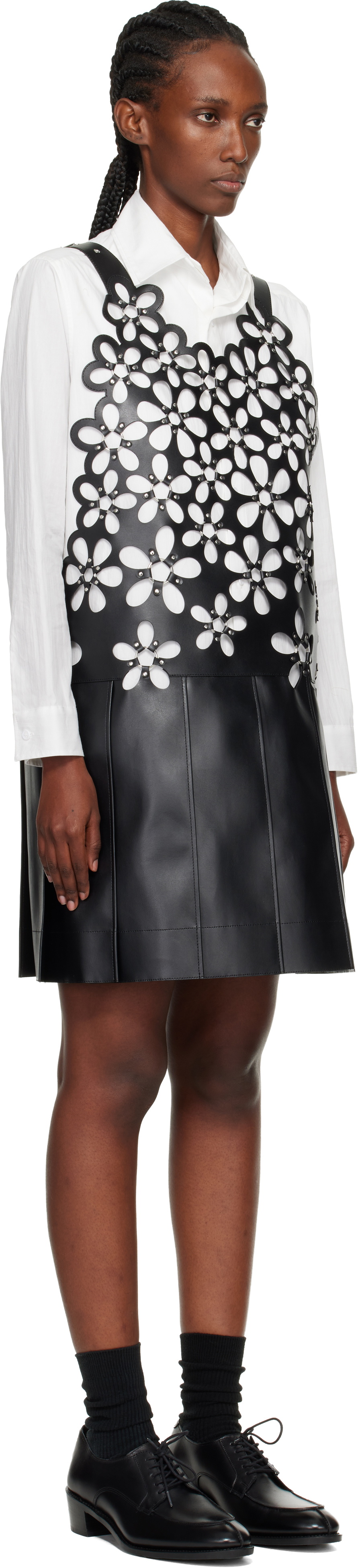 Noir Kei Ninomiya Black Petal Midi Dress