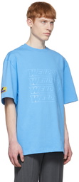 We11done Blue Cotton T-Shirt