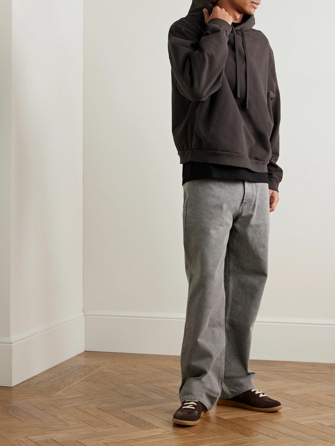 AGOLDE - Salford Oversized Cotton-Jersey Hoodie - Brown