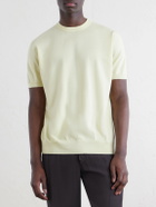 Boglioli - Garment-Dyed Ribbed-Knit Cotton-Jersey T-Shirt - Yellow