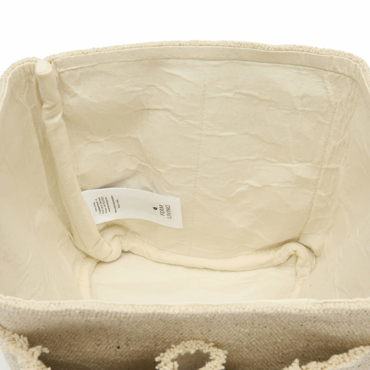 ferm LIVING Hokan Textile Storage - 18x18cm in Natural 