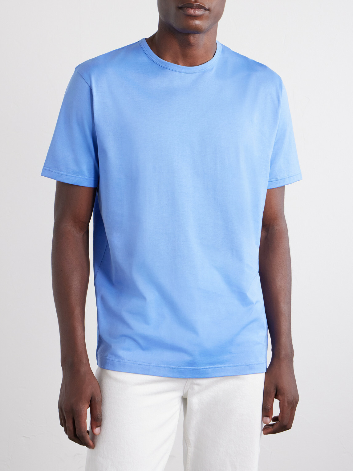 Sunspel - Slim-Fit Cotton-Jersey T-Shirt - Blue