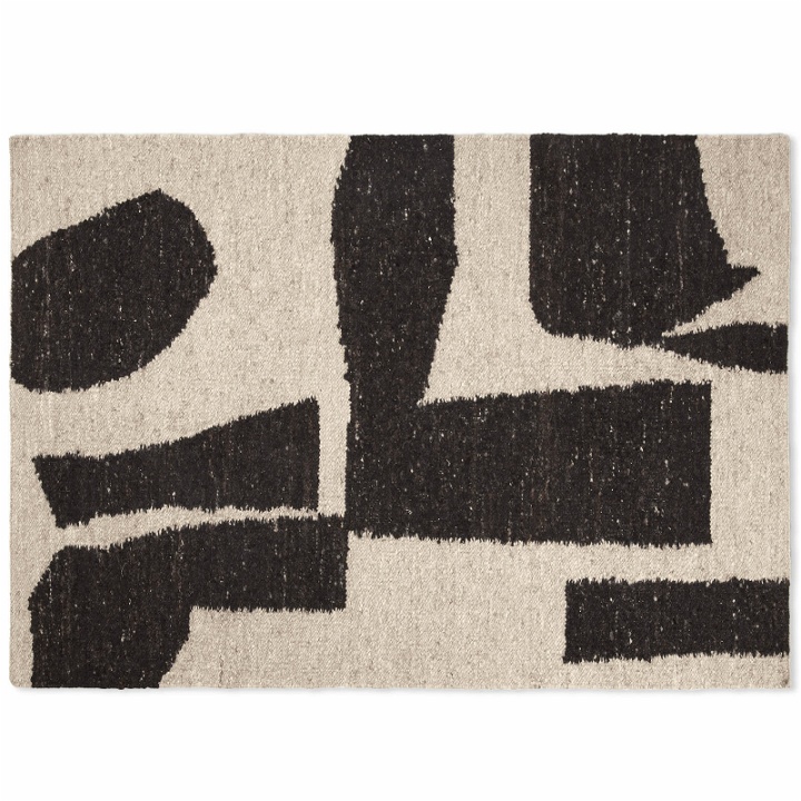 Photo: Ferm Living Piece Rug - 140x200cm in Off-White/Coffee