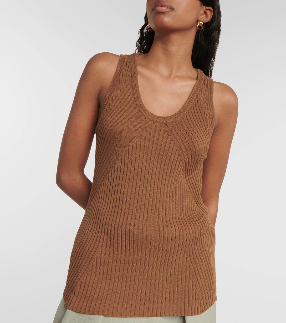 Tod's Ribbed-knit cotton tank top