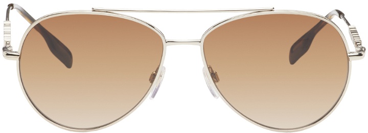Photo: Burberry Gold Aviator Sunglasses