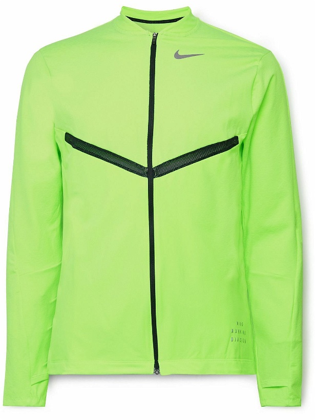 Photo: Nike Running - Run Division Element Mesh-Trimmed Dri-FIT Jacket - Green