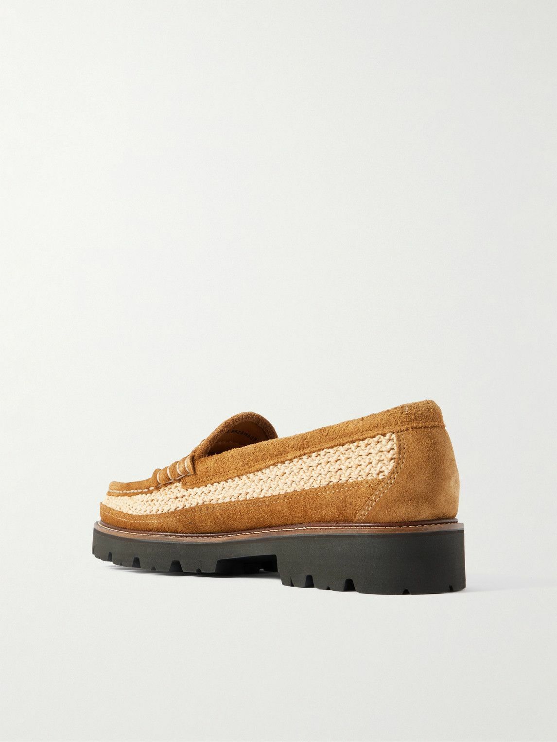 G.H. BASS - Corridor Larson Weejuns Raffia and Suede Loafers - Brown