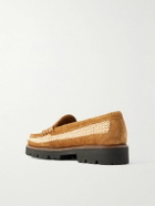 G.H. BASS - Corridor Larson Weejuns Raffia and Suede Loafers - Brown