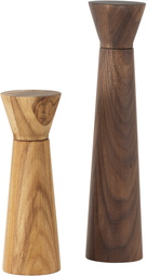 The Conran Shop Brown Teak Walnut Salt & Pepper Mill Set