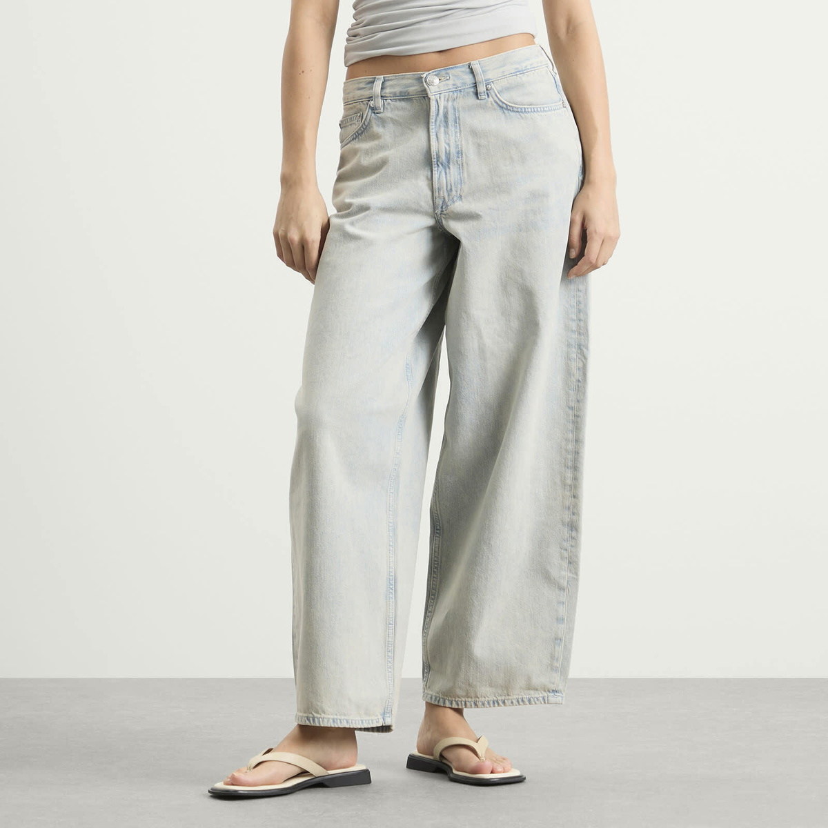 Samsøe Samsøe Women's Saharper Baggy Jeans in Pale Cloud