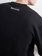 Moncler - Logo-Print Cotton-Jersey T-Shirt - Black