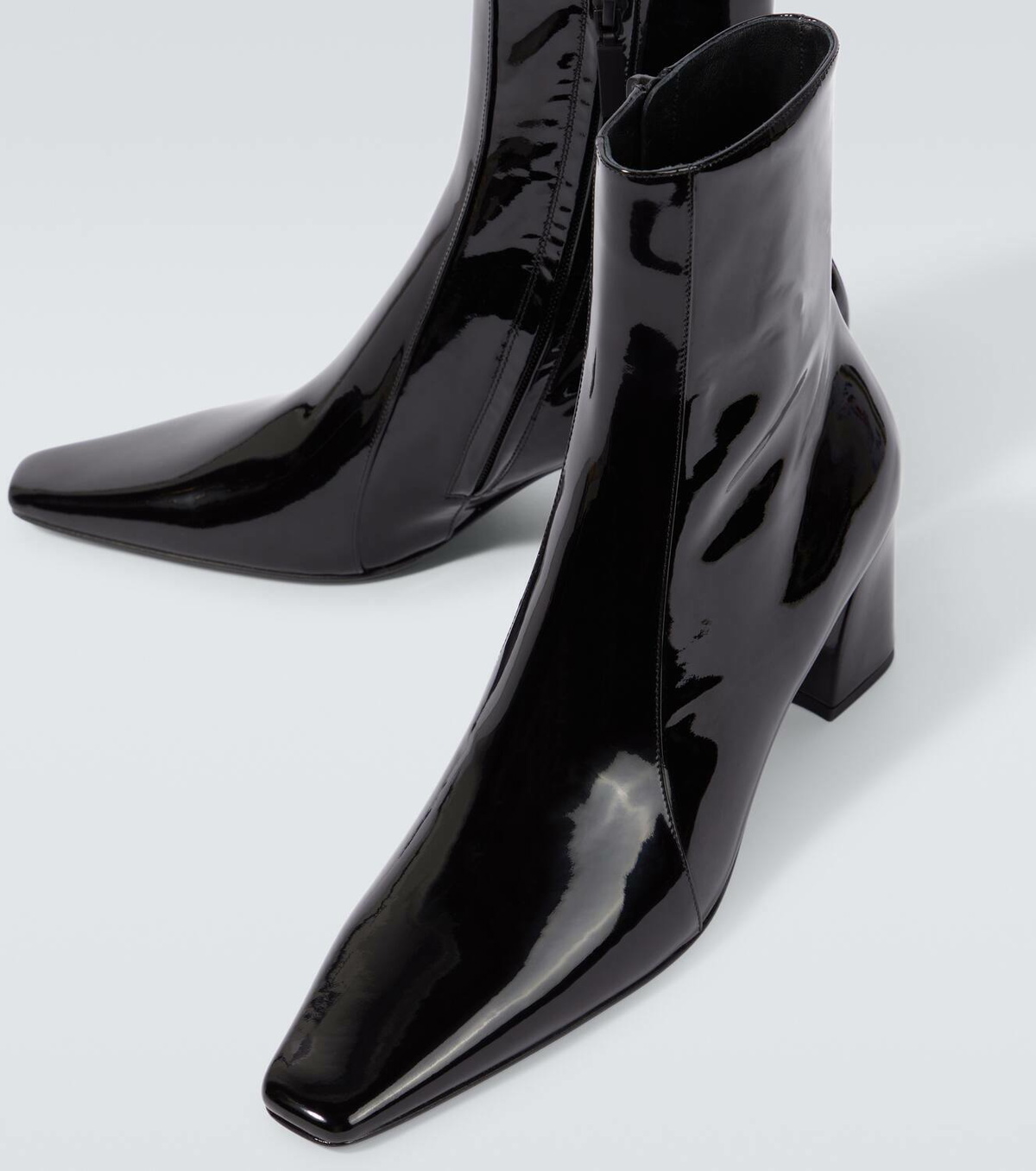 Saint Laurent Rainer 75 patent leather ankle boots