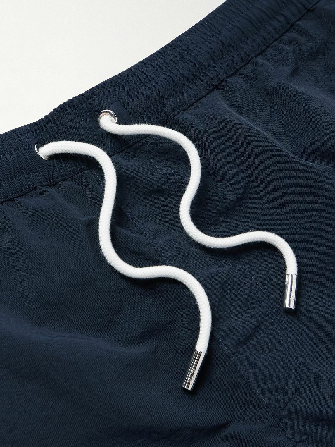 Mr P. - Straight-Leg Mid-Length Garment-Dyed Swim Shorts - Blue