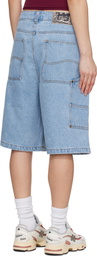 Dime Blue Carpenter Denim Shorts