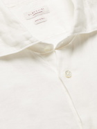 INCOTEX - Fellini Slim-Fit Cutaway-Collar Linen Shirt - White