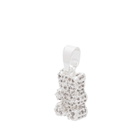 Crystal Haze Women's Pave Nostalgia Bear Necklace Charm in Silver 