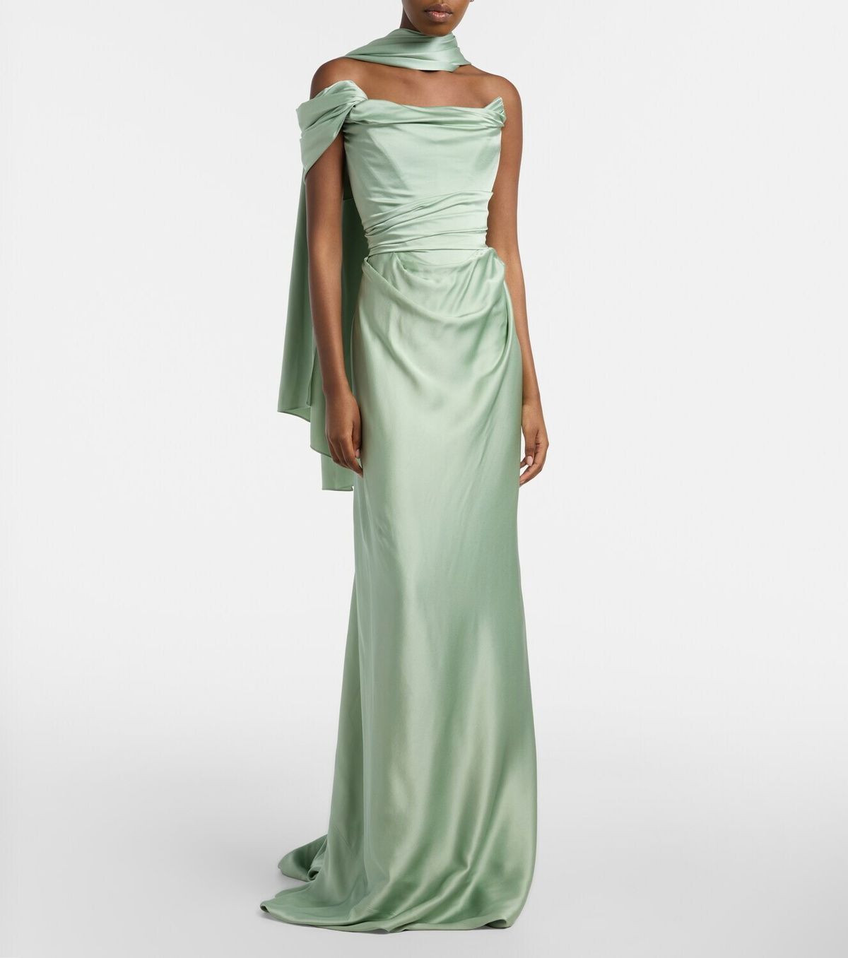 Vivienne Westwood Nova Vixen scarf-detail satin gown
