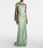 Vivienne Westwood Nova Vixen scarf-detail satin gown
