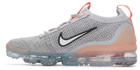 Nike Grey & Orange Air Vapormax 2021 FlyKnit Sneakers