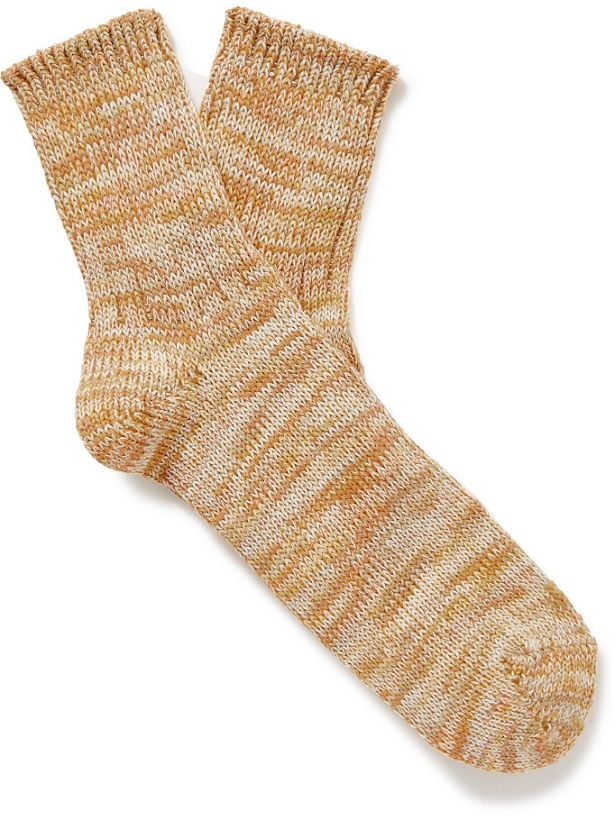 Photo: Anonymous Ism - Cotton-Blend Socks - Gold