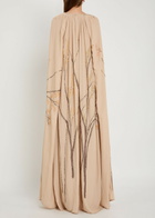 Bernadette Minnie Cape-effect Crepe Maxi Dress Beige