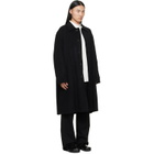 MM6 Maison Margiela Black Double-Faced Wool Coat