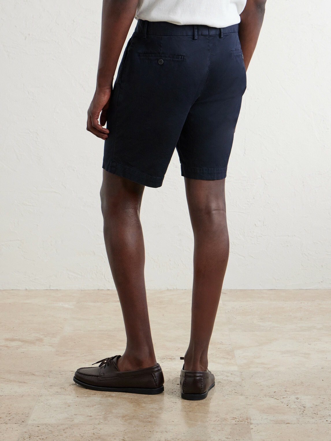 Sunspel - Straight-Leg Garment-Dyed Cotton-Blend Twill Chino Shorts - Blue