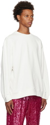 Dries Van Noten White Cotton Sweatshirt