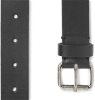 Vetements - 3cm Black Logo-Embellished Leather Belt - Black