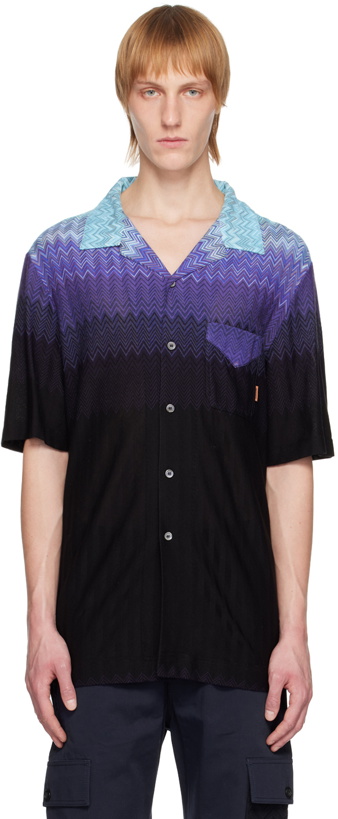 Photo: Missoni Blue Zig-Zag Shirt