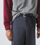 Miu Miu Logo cotton jersey Henley shirt