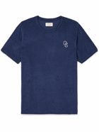 Oliver Spencer - Logo-Embroidered Cotton-Blend Terry T-Shirt - Blue
