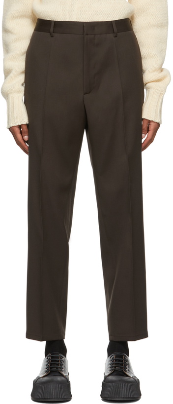 Photo: Jil Sander Brown Gabardine Trousers