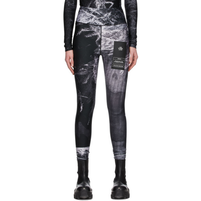 S.R. STUDIO. LA. CA. Black and White Fern Leggings