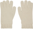 Bode Off-White Beaded Gloves