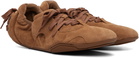Acne Studios Brown Lace-Up Suede Sneakers