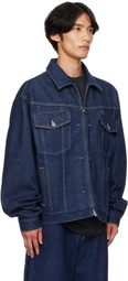 VETEMENTS Navy Hip-Hop Denim Jacket
