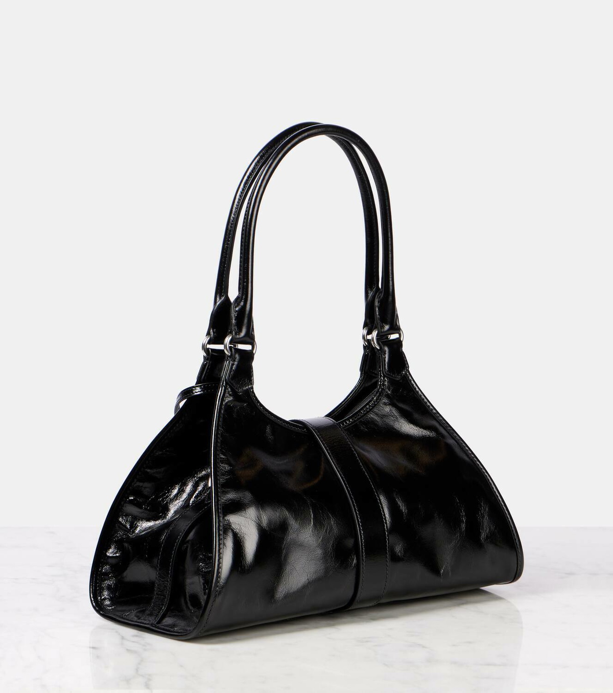 【PRADA】MEDIUM LEATHER SHOULDER BAG Black Prada Darling medium leather shoulder bag | PRADA