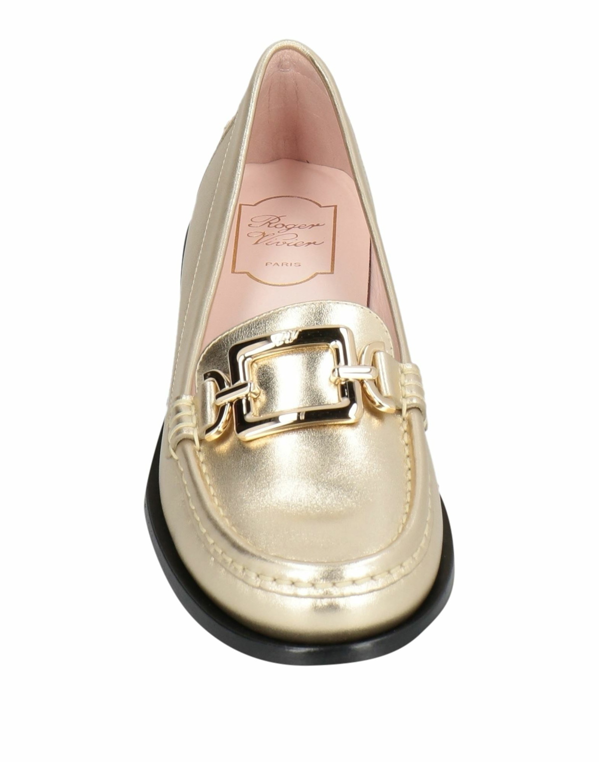 Roger Vivier Womens Loafers in Gold