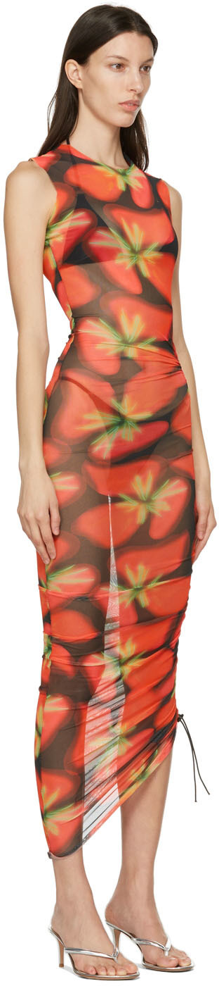 Louisa Ballou Black & Red Long Heatwave Dress