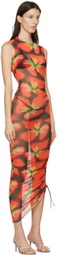 Louisa Ballou Black & Red Long Heatwave Dress